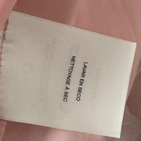 Gal Meets Glam Finely Polka Dot Tiered Midi Pink Dress Women's 4 Petite - Picture 16 of 16